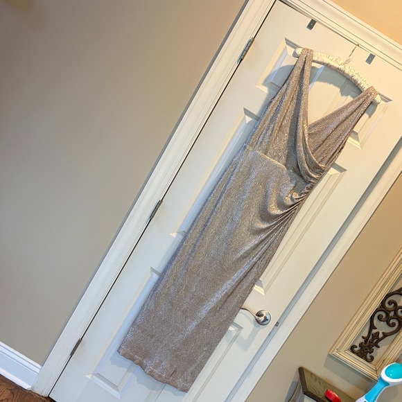 Lauren Ralph Lauren Evening Dresses & Skirts - Lauren Ralph Lauren Evening Elegant Silver/Taupe Evening Gown 8